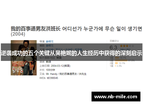 逆袭成功的五个关键从吴艳妮的人生经历中获得的深刻启示 逆袭成功的五个关键从吴艳妮的人生经历中获得的深刻启示